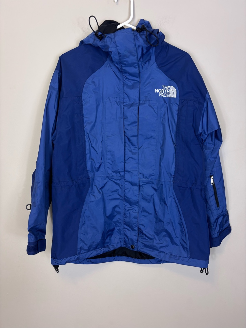 The North Face Vintage Women’s Two-Tone Blue Hooded Rain Jacket Medium